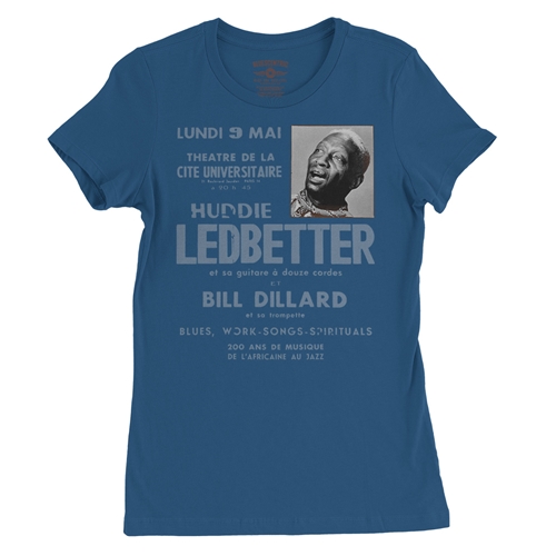 Lead Belly Poster Ladies T Shirt - Relaxed Fit - ladiesblue