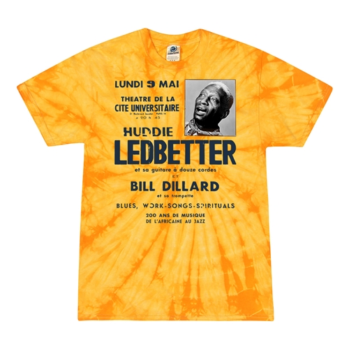 Lead Belly Poster Tie-Dye T-Shirt - Yellow