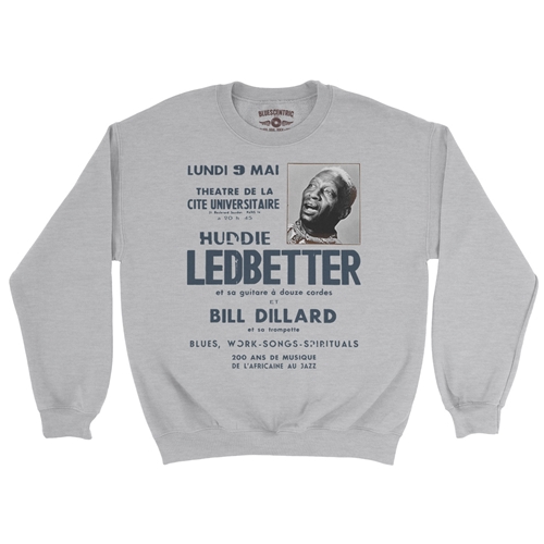 Lead Belly Poster Crewneck Sweatshirt - crewneckathleticheather