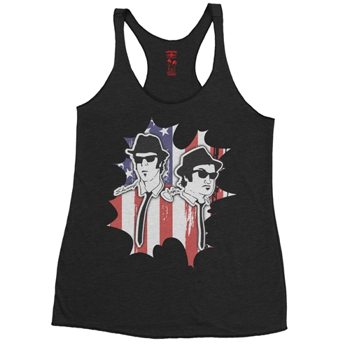 Patriotic Blues Brothers Racerback Tank - Women