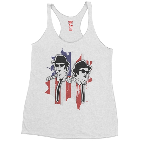Patriotic Blues Brothers Racerback Tank - Women