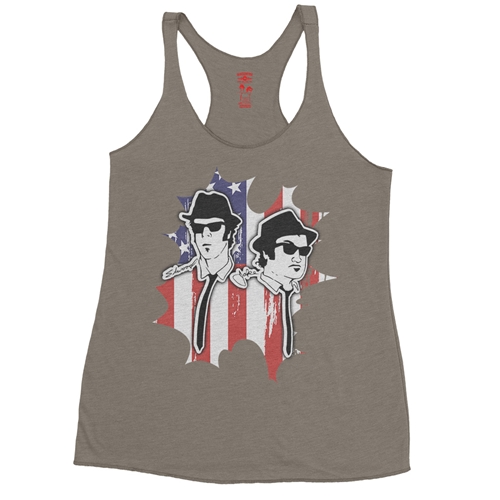 Patriotic Blues Brothers Racerback Tank - Women