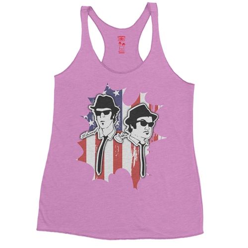 Patriotic Blues Brothers Racerback Tank - Women