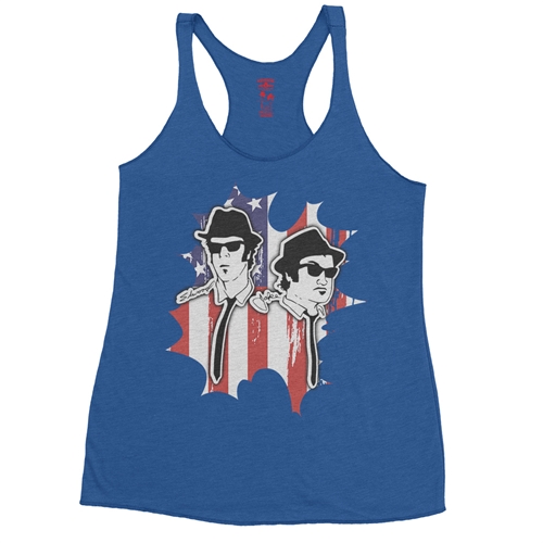 Patriotic Blues Brothers Racerback Tank - Women