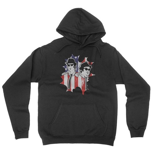 Patriotic Blues Brothers Pullover Jacket - hoodieblack