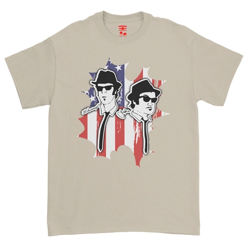 Patriotic Blues Brothers T-Shirt - Classic Heavy Cotton - classicsand
