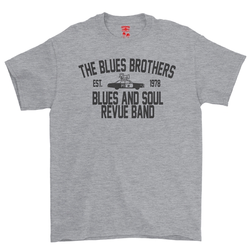 Blues Brothers Revue T-Shirt - Classic Heavy Cotton - classicathleticheather