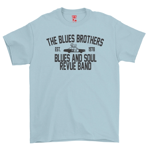 Blues Brothers Revue T-Shirt - Classic Heavy Cotton - classiclightblue