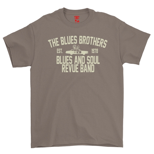 Blues Brothers Revue T-Shirt - Classic Heavy Cotton - classictaupe