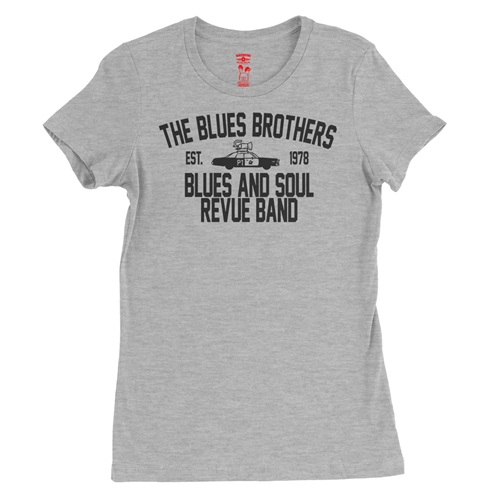 Blues Brothers Revue Ladies T Shirt - Relaxed Fit - ladiesathleticheather