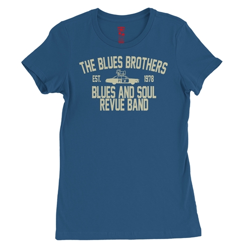 Blues Brothers Revue Ladies T Shirt - Relaxed Fit - ladiesblue