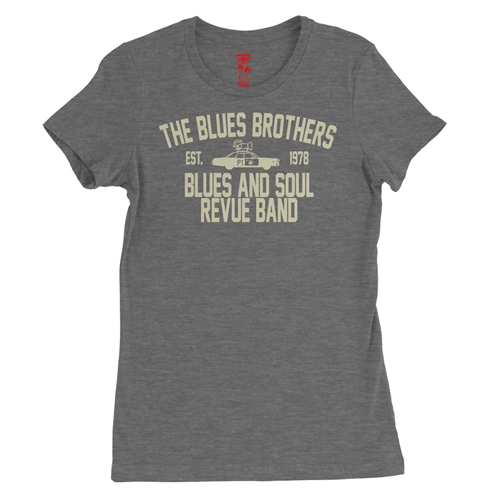 Blues Brothers Revue Ladies T Shirt - Relaxed Fit - ladiesdeepheather
