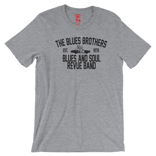 Blues Brothers Revue T-Shirt - Lightweight Vintage Style - vintageathleticheather
