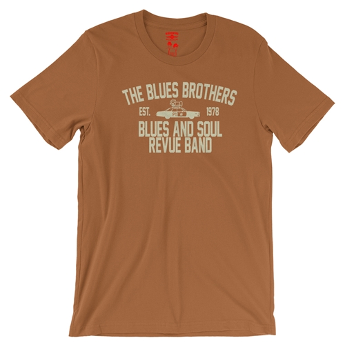Blues Brothers Revue T-Shirt - Lightweight Vintage Style - vintageburntorange