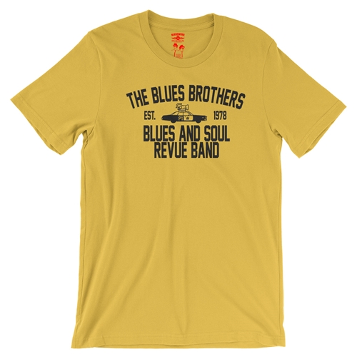 Blues Brothers Revue T-Shirt - Lightweight Vintage Style - vintagemaizeyellow
