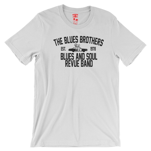Blues Brothers Revue T-Shirt - Lightweight Vintage Style - vintagewhite