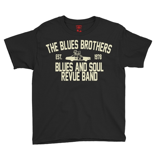 Blues Brothers Revue Youth T-Shirt - Lightweight Vintage Children & Toddlers - youthblack