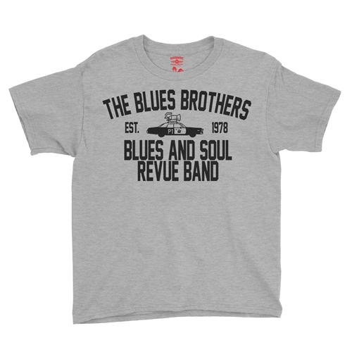 Blues Brothers Revue Youth T-Shirt - Lightweight Vintage Children & Toddlers - youthheatherathletic