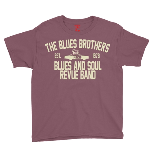Blues Brothers Revue Youth T-Shirt - Lightweight Vintage Children & Toddlers - youthheathermaroon