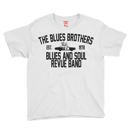 Blues Brothers Revue Youth T-Shirt - Lightweight Vintage Children & Toddlers - youthwhite