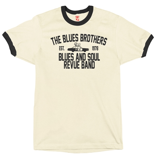 Blues Brothers Revue Ringer T-Shirt - ringernaturalblacktrim