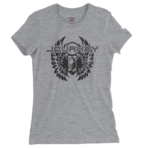 Black Journey Scarab Ladies T Shirt - Relaxed Fit - ladiesathleticheather