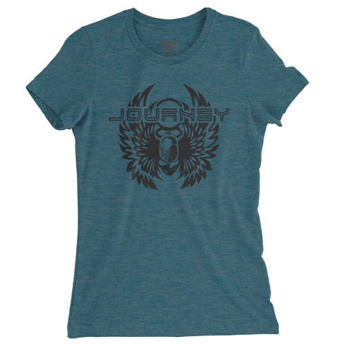 Black Journey Scarab Ladies T Shirt - Relaxed Fit - ladiesheatherdeepteal