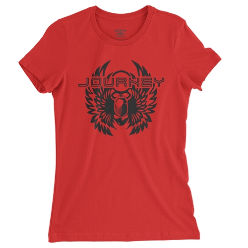 Black Journey Scarab Ladies T Shirt - Relaxed Fit - ladiesred
