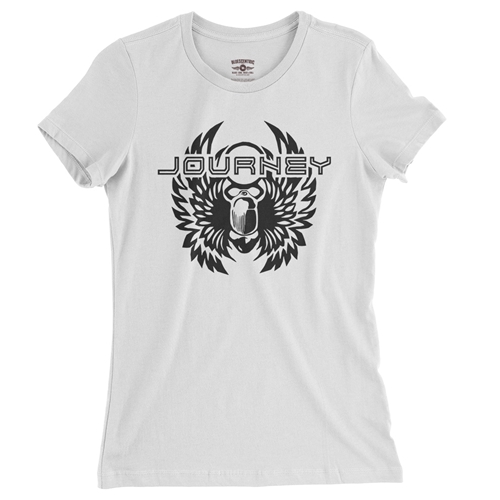 Black Journey Scarab Ladies T Shirt - Relaxed Fit - ladieswhite