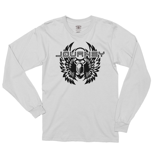 Black Journey Scarab Long Sleeve T-Shirt - longsleevewhite
