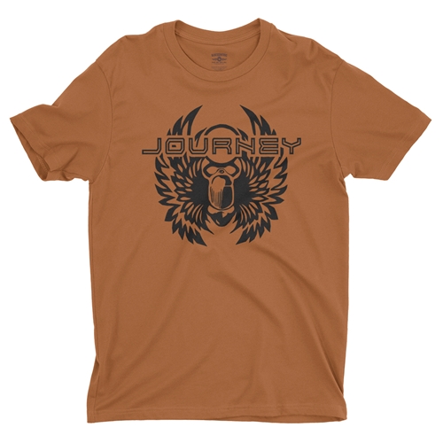 Black Journey Scarab T-Shirt - Lightweight Vintage Style - vintageburntorange
