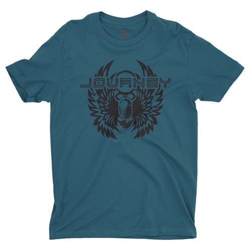 Black Journey Scarab T-Shirt - Lightweight Vintage Style - vintagedeepteal