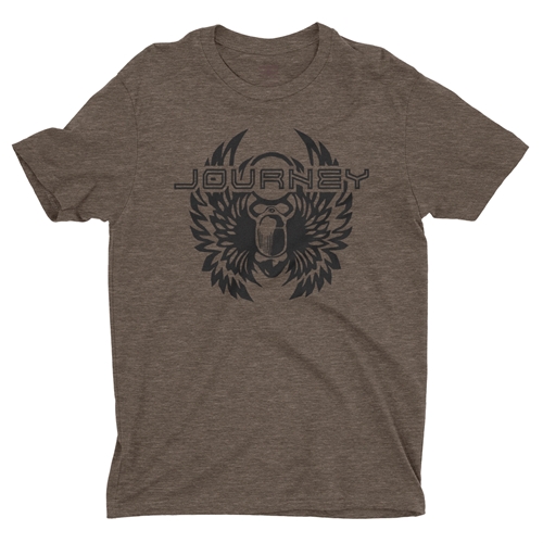 Black Journey Scarab T-Shirt - Lightweight Vintage Style - vintageheatherbrown