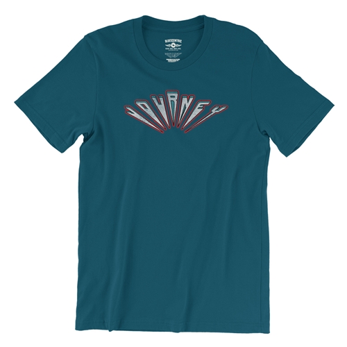 Journey Patriotic Logo T-Shirt - Lightweight Vintage Style - vintagedeepteal