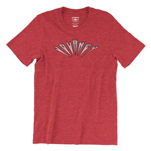 Journey Patriotic Logo T-Shirt - Lightweight Vintage Style - vintageheatherred