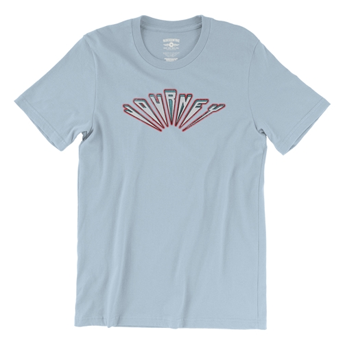 Journey Patriotic Logo T-Shirt - Lightweight Vintage Style - vintagethrowbackblue