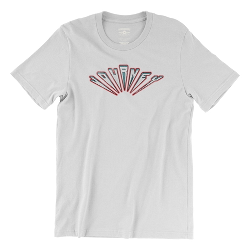 Journey Patriotic Logo T-Shirt - Lightweight Vintage Style - vintagewhite