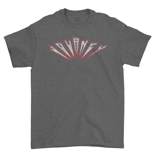 Journey Patriotic Logo T-Shirt - Classic Heavy Cotton - classicheathergrey