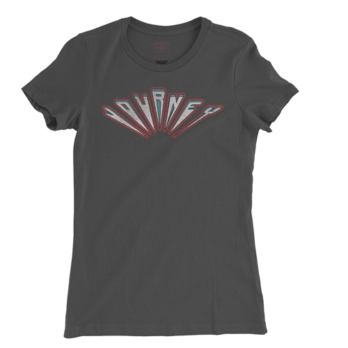 Journey Patriotic Logo Ladies T Shirt - Relaxed Fit - ladiessmoke