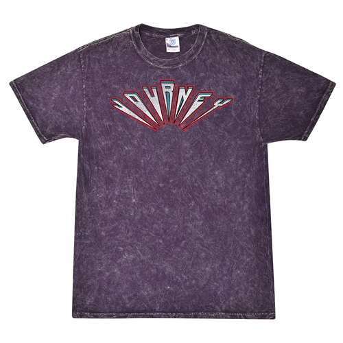 Journey Patriotic Logo T-Shirt - Purple Mineral Wash