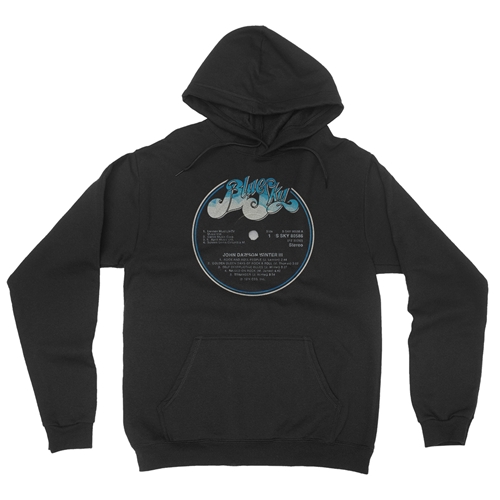 Johnny Winter Vinyl Record Pullover Jacket - hoodieblack