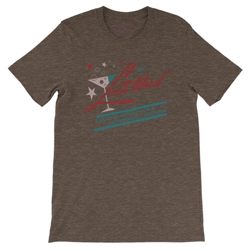 Last Word Club L.A. T-Shirt - Lightweight Vintage Style - vintageheatherbrown
