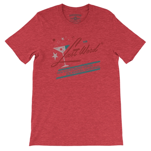 Last Word Club L.A. T-Shirt - Lightweight Vintage Style - vintageheatherred