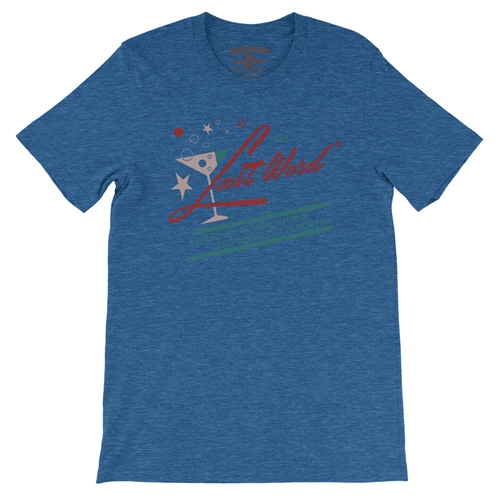 Last Word Club L.A. T-Shirt - Lightweight Vintage Style - vintageheatherroyalblue