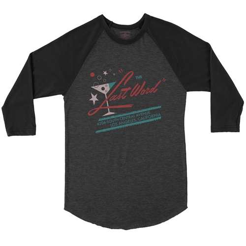 Last Word Club L.A. Baseball T-Shirt - raglanblackblacksleeve