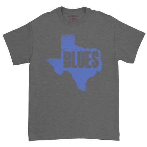 Texas Blues T-Shirt - Classic Heavy Cotton - classicheathergrey