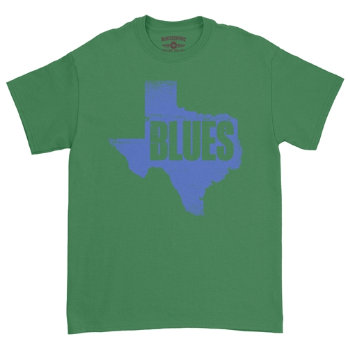 Texas Blues T-Shirt - Classic Heavy Cotton - classickellygreen