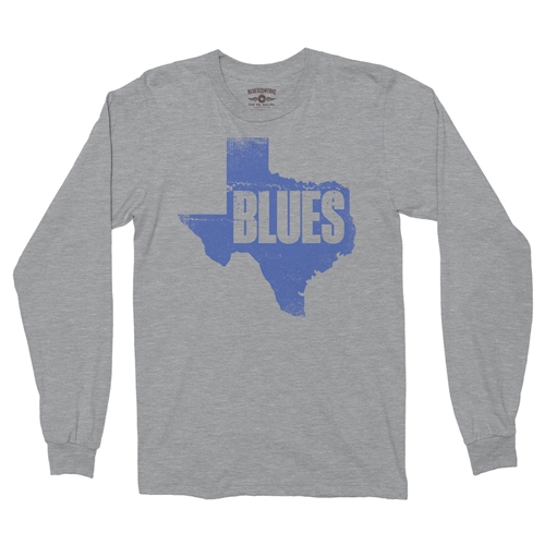 Texas Blues Long Sleeve T-Shirt - longsleeveathleticheather