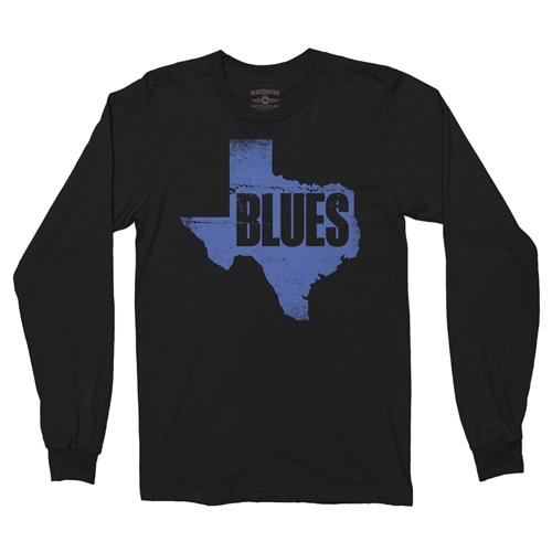 Texas Blues Long Sleeve T-Shirt - longsleeveblack