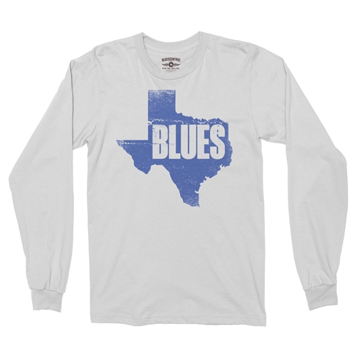 Texas Blues Long Sleeve T-Shirt - longsleevewhite